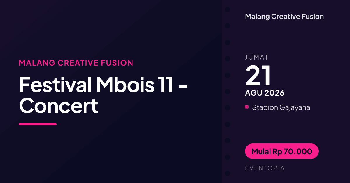 Poster: Festival Mbois 11: Malang Menyala