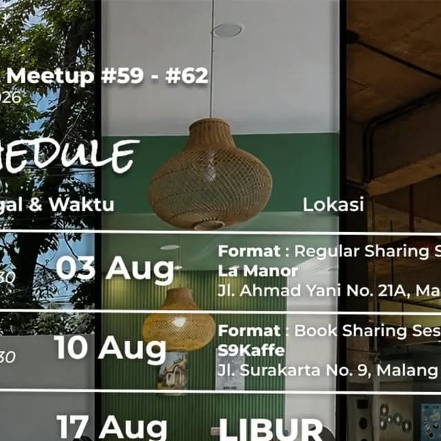Poster: Book At Cafe Regular Meetup #62: Book Sharing Session